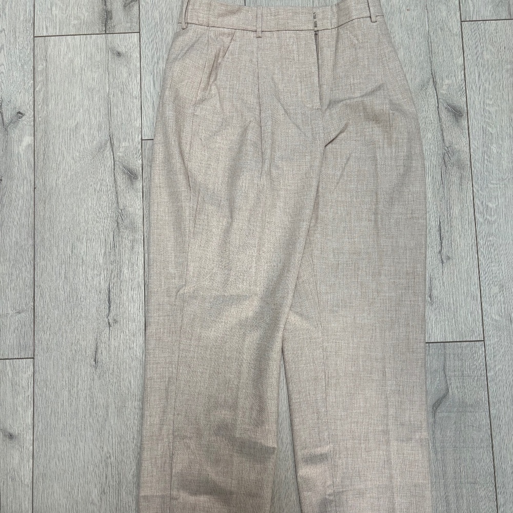 Abercrombie Oatmeal Quinn Tailored Straight Pant